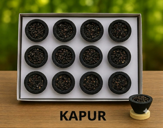 Kapur Sambrani Cups (Pack of 3) | 36 Natural Camphor Dhoop Cups | Long Lasting Fragrance | Chemical Free | Handcrafted | Ideal for Pooja, Meditation & Home Air Purification