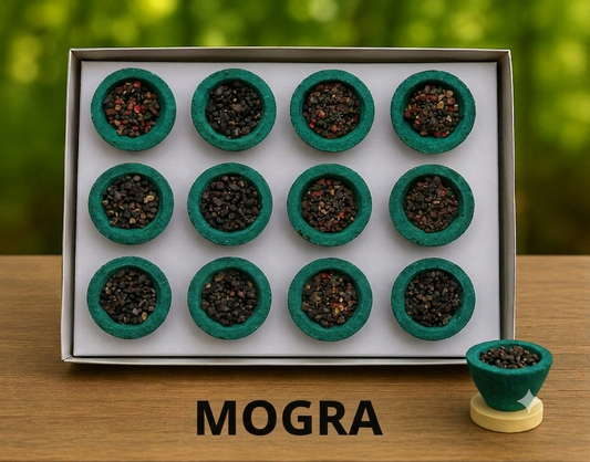 Mogra Sambrani Cups (Pack of 3) | 36 Natural Mogra Dhoop Cups | Long Lasting Floral Fragrance | Handcrafted | Chemical-Free | Ideal for Pooja, Meditation & Home