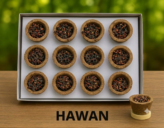 Hawan Sambrani Cups (Pack of 3) | 36 Natural Hawan Dhoop Cups | Long Lasting Fragrance | Handcrafted | Chemical-Free | Ideal for Pooja, Havan, Meditation & Home