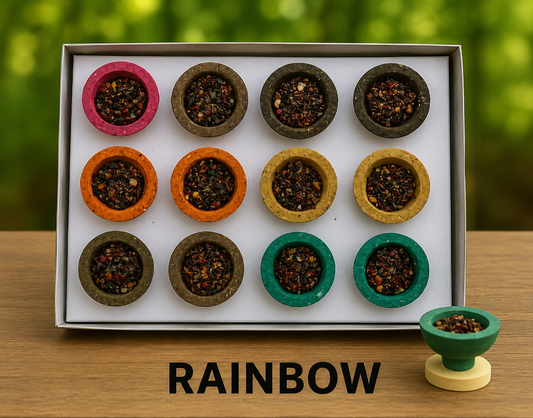 RAINBOW Sambrani Cups | 12 Premium Natural Dhoop Cups | Long Lasting Fragrance | Chemical Free | Handcrafted | Ideal for Pooja, Meditation, Home & Office Air Purification (Pack Of 3 - 36 Pic)